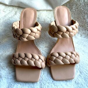 Braided Sandals blush/tan/nude size 6